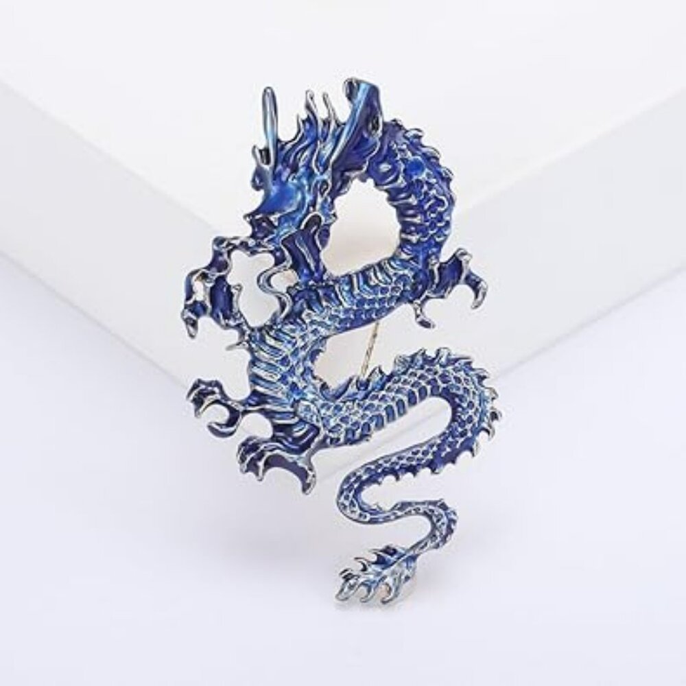 Blue Dragon Lapel Pin Brooch Nice‎ !!